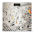 Music Notes Print Weight Scale Large Bathroom Scales Digital Weight with Bright LED Display Non Slip Automatic Weighing Scale Fashion Weighing Machine for Body