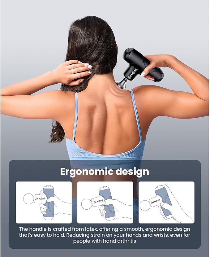 BOB AND BRAD Q2 Max Mini Massage Gun with Metal Head Pocket-Sized Deep Tissue Massager Gun for Athletes Professional Portable Percussion Muscle Massager Gun
