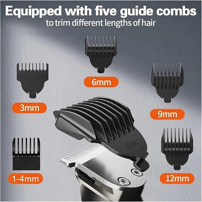 Razors 5 in 1 Hair Cutting MachineMultifunctional Trimmer for MenTrimmer for Nose and EarsRechargeable Hair Clipper.(Professional Set)