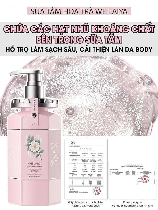 Weilaiya Camellia Collection Niacinamide Shower Gel 450ml