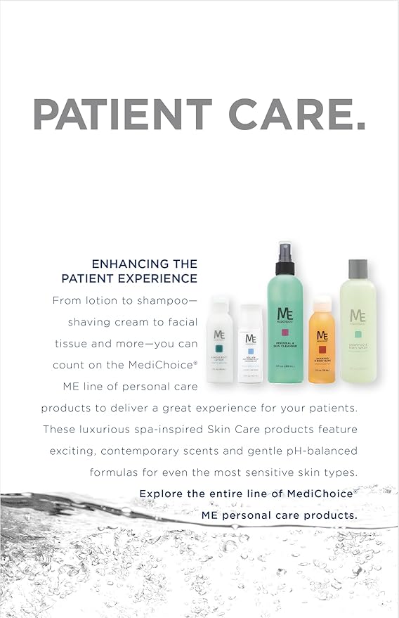 MediChoice No-Rinse Shampoo and Body Wash - Formula for Hair and Skin Rinse Free and Easy to Use Perfect for Travel 2 oz. PC9020 Case 144