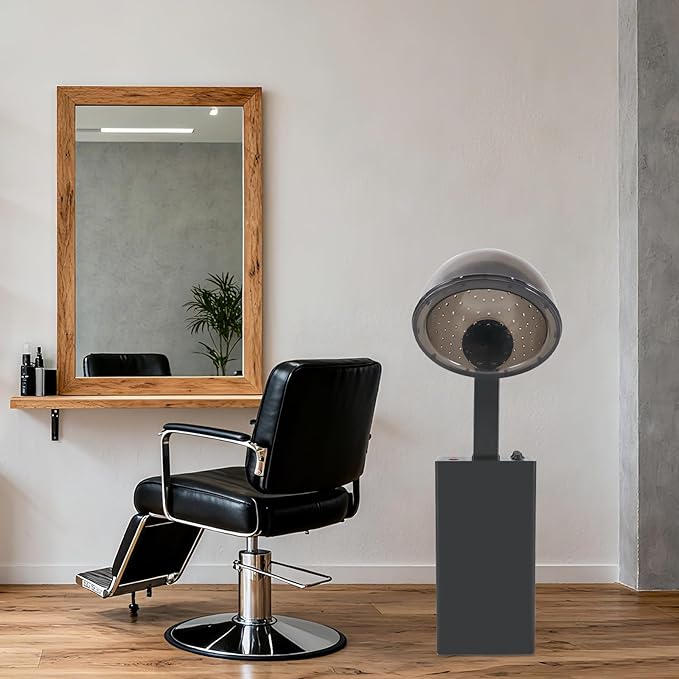 1200W Professional Bonnet Hooded Hair Dryers Hair Salon Steamer with Temperature Control and 60-Minute Timer Angle &amp Height Adjustable Dryer Hood for Home Salon Beauty (41.33inch Height)