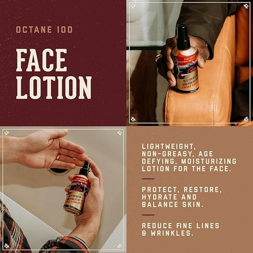 18.21 Man Made Original Sweet Tobacco Scent 3-in-1 Body Wash and Octane 300 Face Lotion 2-Pack Bundle All Hair &amp Skin Types for Men Strengthens and Moisturizes in a Manly Aroma