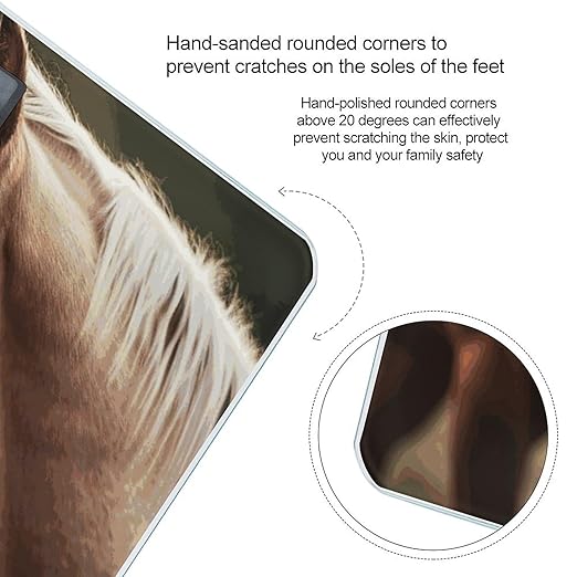 Digital Bathroom Scale for Body Weight Scale with Bright LCD Display High Accuracy Step-On Technology Auto On/Off Adorable Horse Digital Scales 400 Lbs /180kg