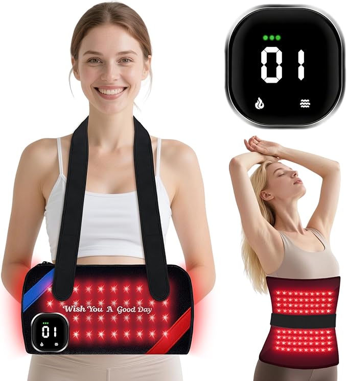 Red Light Therapy for Hands &amp Wrists Cordless Dual-Hand Infrared Therapy Muff with 80 Dual-Wavelength LED Beads (660nm &amp 850nm) 5 Therapy Modes 3000mAh Battery for Full-Coverage Pain Relief