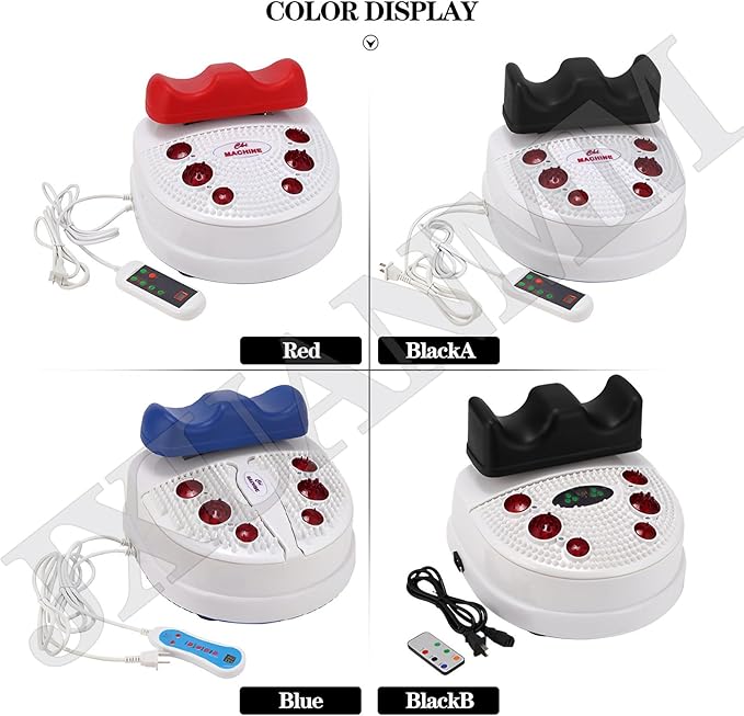 Foot Massager Machine Fitness Blood Chi Machine Swing Foot Massager with Wire Control Massage for Vitality Aerobic Exercise Leg Shake Master with Padded Ankle Rest BlackB