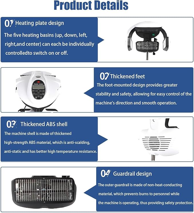 Hair Salon Colour Processor Multi-Function Hair Dryer Accelerator Hair Processor Rollerball Ultra Disk Hair Dryer Beauty Salon Equipment Hairdressing Salon Hair Dryer Wall-Mounted