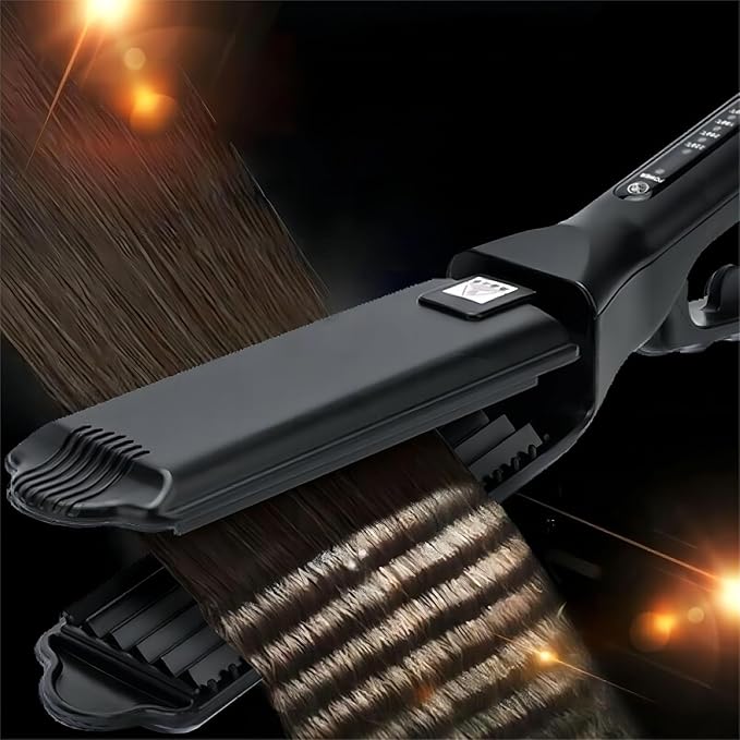 Corrugated Iron Hair Corrugation Anti-Scald Hair Crimper Irons Fluffy Wave Iron Width Plate Styling Tools 110-220 V