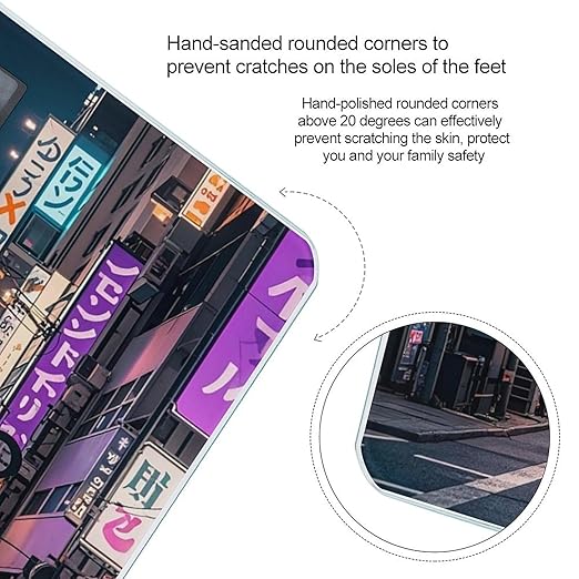 Purple Tokyo Streets Scale for Body Weight Smart Scales Digital Bathroom Scale High Precision Weighing Scales with Large Display Weighing Machine for People