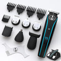 MANECODE® Beard &amp Hair Trimmer for Men – Self-Sharp Blades® USB-C Waterproof LED Display Multi-Grooming Kit