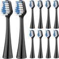 10pcs Replacement Toothbrush HeadsCompatible for Waterpik Bristle Soft Nozzles(10pcs Black Blue)