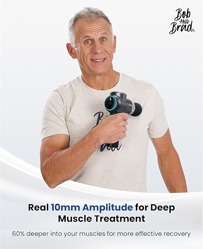 BOB AND BRAD C2 Plus Massage Gun with Heat Deep Tissue Percussion FSA Massager Gun for Athletes &amp Pain Relief Electric Handheld Back Neck Shoulder Muscle Massager HSA Eligible Gift