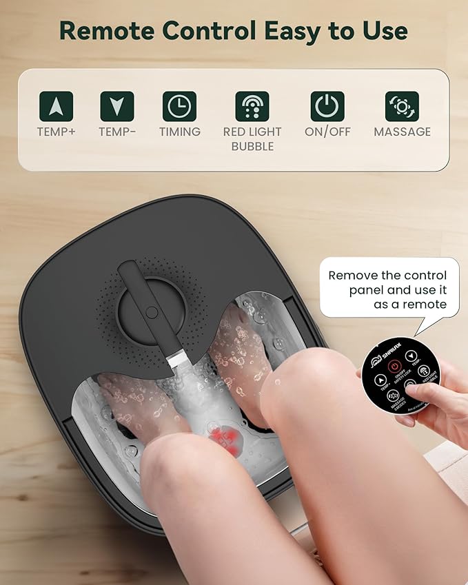 Snailax Cordless Neck Massager &amp Foot Spa Bath Massager