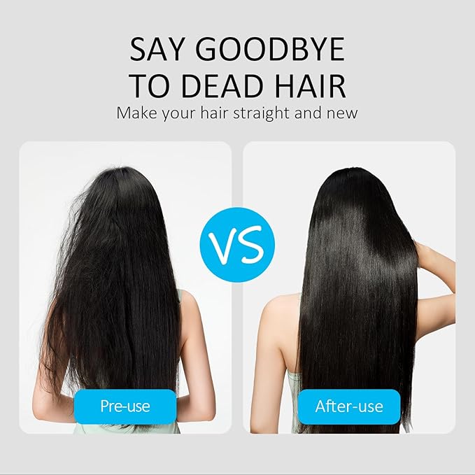 Hair Straightener Brush Comb Straightening Brush for Women with 4 Temps Fast Heating for Travel Teeth Design