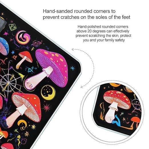Men's Fashion Automatic Switch Digital Bathroom Weighing Scale Smart Scale Goth Sun Moon Star Magic Hippie Trippy Mushroom