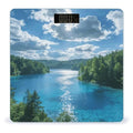 Blue Green White Smart Scale for Body Weight Digital Bathroom Scale Toughened Glass Weight Scale with Large LCD Backlight Display High Precision Scales Weighing Machine