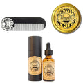 THE VINTAGE GROOMING CO. Death Grip Extra Strong Mustache Wax Night Fury Mustache Wax Remover Oil and Comb Set
