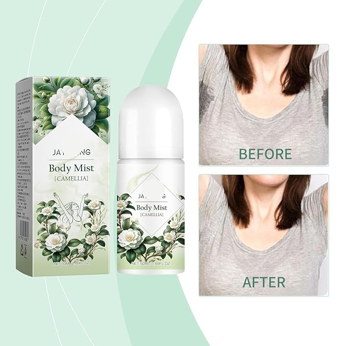 Camellia Scented Deodorant Roll-On Long-Lasting Body Skin Refreshing Care Improve Oily &amp Rough Skin Portable For All-Day Fragrance(2PCS)