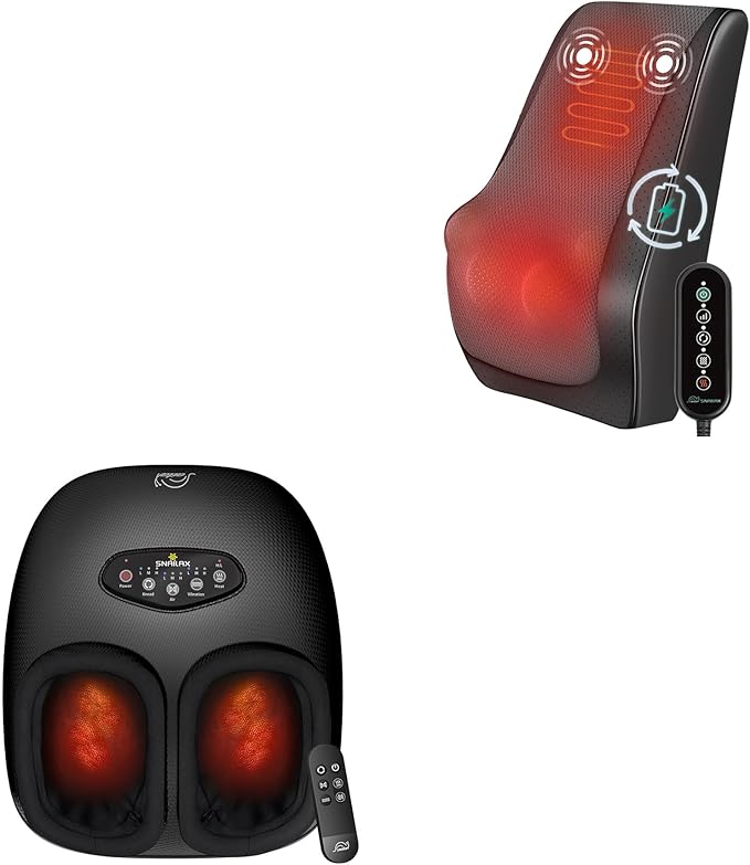Snailax Foot Massager and Back Massager Bundle