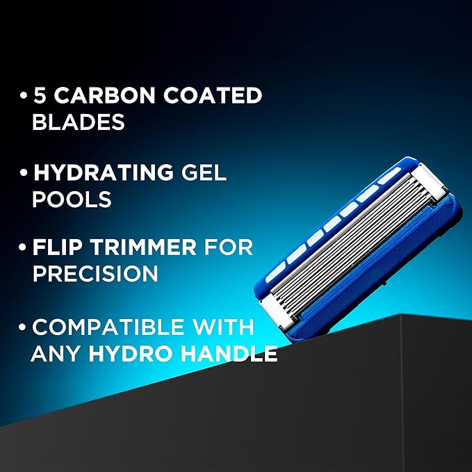 Wilkinson Sword Hydro 5 Skin Protection Regular – Razor Blades for Men Blue Pack of 8