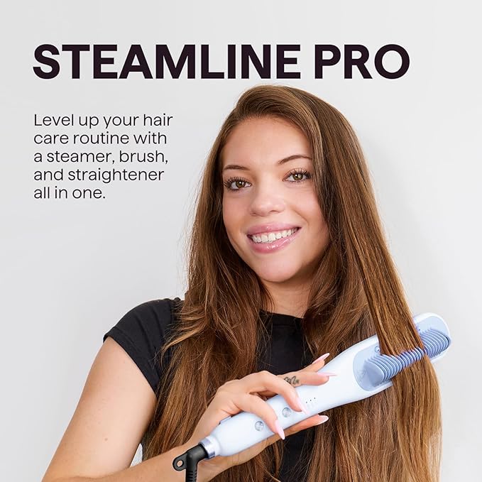 Wavytalk Pro Steam Hair Straightener Brush Steamline Pro 3 in 1 Straightening Brush Steam Reduces Damage Nourishes Hair and Expedites Straightening