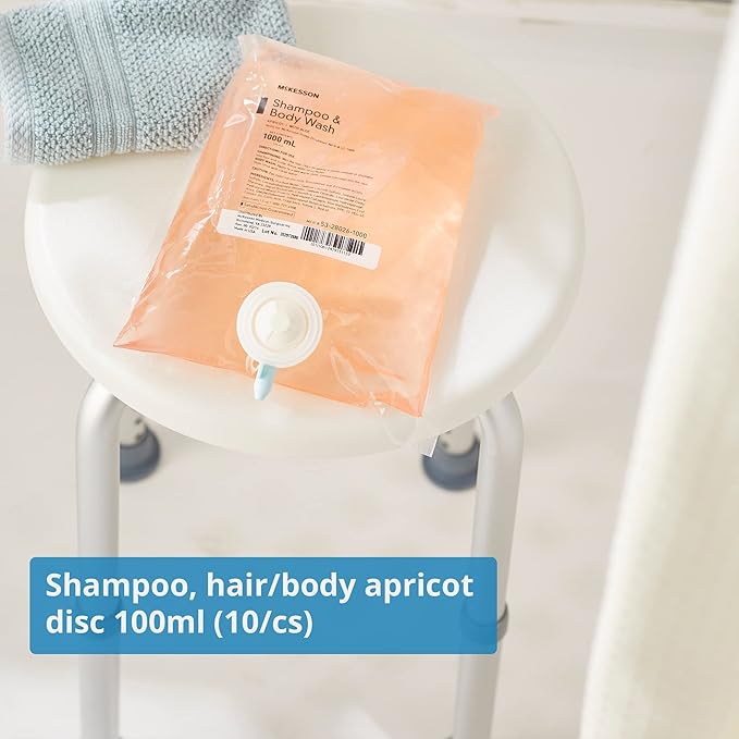 McKesson Body Wash and Shampoo Refill Bag Apricot Scent 1000 mL 10 Count