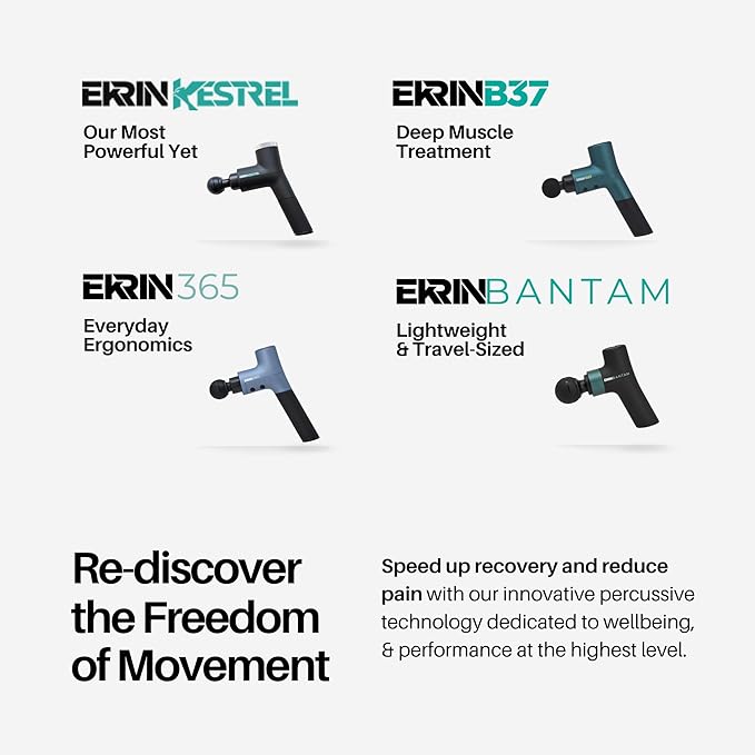 Ekrin Athletics Kestrel Massage Gun: Enhanced Precision &amp Comfort for Superior Muscle Recovery &amp Wellness | Relieve Sore Muscles and Stiffness