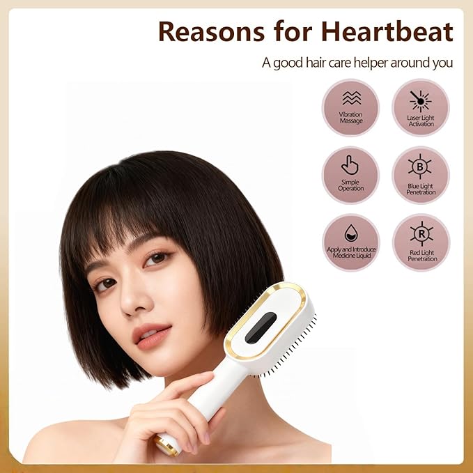 Multifunctional Massage Comb with Liquid Dispenser - Rechargeable Electric Hair Care Tool Vibrating Scalp Massager with LED Lights for Frizz Control &amp Shine Gift for Women or Man (Pink)