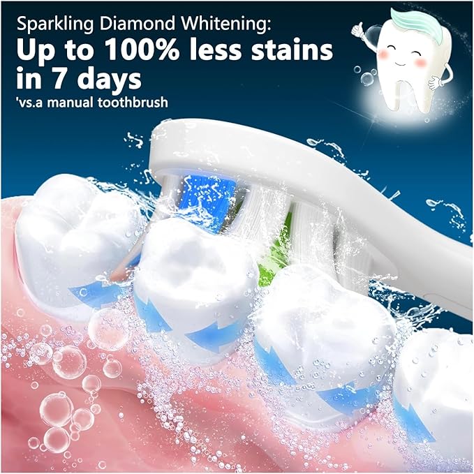 4/8/16pcs Replacement Toothbrush Heads Compatible for PhlipsElectric Tooth-Brush Head Compatible with Phllips(Purple)