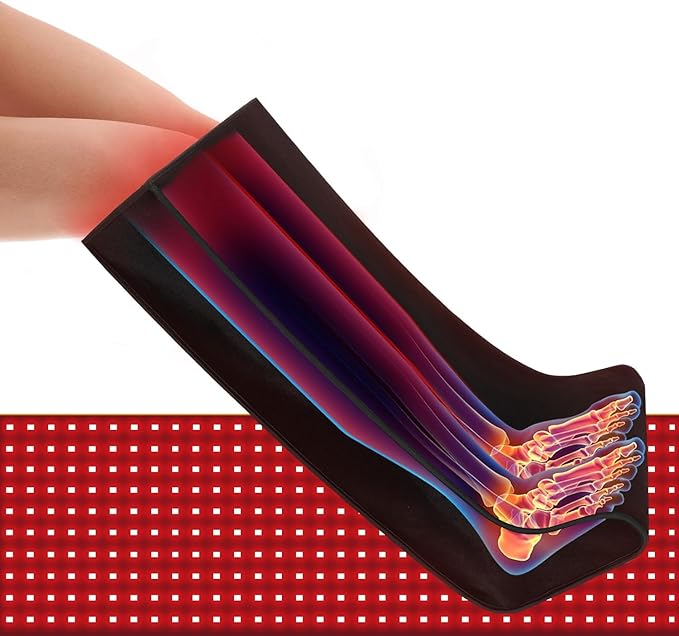 Red-Light-Therapy-for-FeetRed Light Therapy for Legs AnkleInfrared Light Therapy Consisting of 420 Dual Wavelength LEDAdjustable Power and Time Controller 30 * 19.7 * 11.8IN - Black