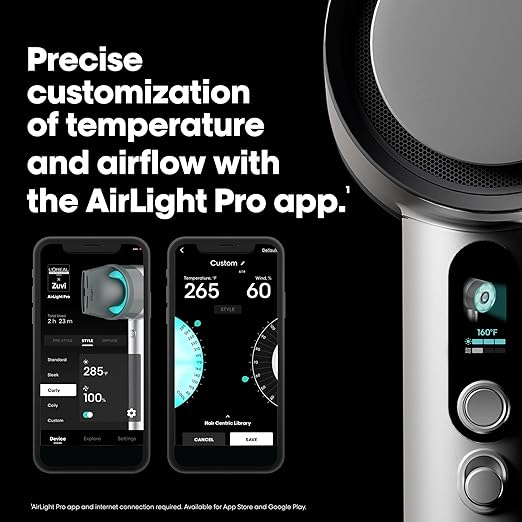 AirLight Pro Hair Dryer - Augmented with Infrared Light Tested on All Hair Types Fast Drying Without Damage