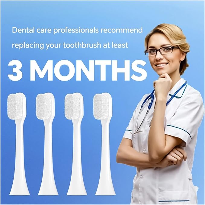 Electric Toothbrush Replacement Heads Compatible with Philips Sonicare Ultra Soft Nano Bristles Brush Compatible for Sensitive Care(12 Pcs)