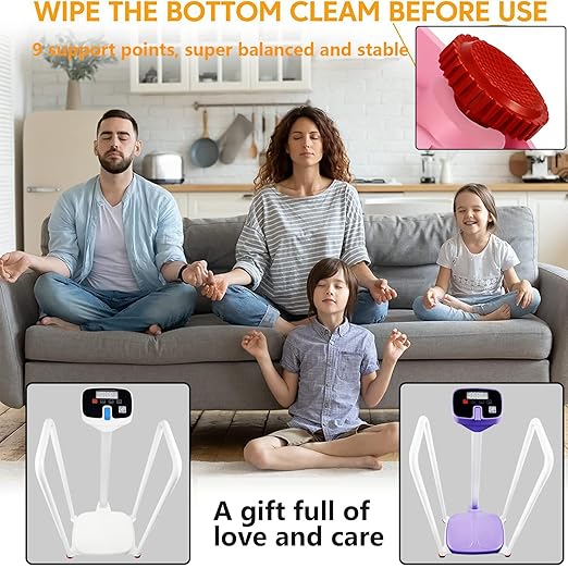 Assist The Elderly in Measuring Weight gain While Standing with an Electronic Scale with armrests Suitable for use in clinics Hospitals Schools Nursing Homes (Armrest Dreamy Purple)