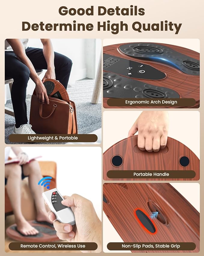 Rechargeable Foot Massager for Neuropathy with 660-850 Red Light Therapy – EMS &ampTENS Foot Stimulator for Neuropathy Electrical Nerve Stimulator Relieve and improve pain and plantar fasciitis