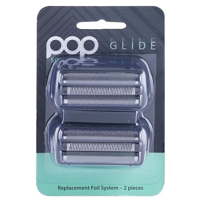 Pop Sonic Glide Shaver Replacement Foil Heads - Black - Set of 2