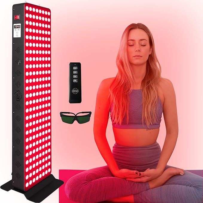 Red Light Therapy Device for Full Body 630nm 660nm 810nm &amp 850nm Near Infrared Dual-Chip Clinical Grade LED Panel for Smooth Skin Weight &amp Pain Management and Overall Wellness (1000-Watt