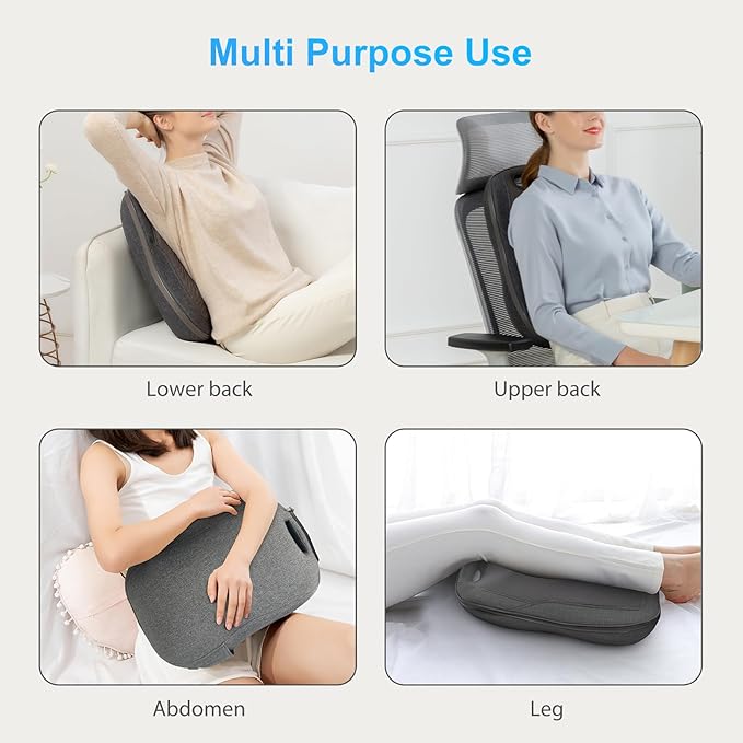 CooCoCo HSA Store Eligible Shiatsu Back Massager with Heat Portable Massage Chair Pad Kneading Massage Mat for Pain Relief Chair Massager for Office Home