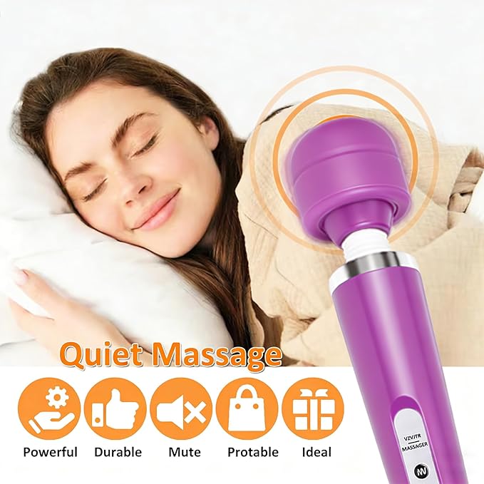 Wired Wand Massager for Women 10-Speed Electric Handheld Deep Tissue Massager Powerful Plug-in Full Body Muscle Recovery Tool for Neck Back Shoulder &amp Foot Relief