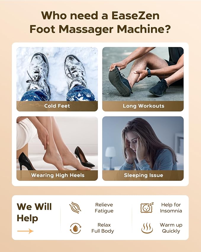 Shiatsu Foot Massager with Heat &amp Remote - 2026 Upgraded Deep Kneading Massage for Plantar Fasciitis Neuropathy &amp Tired Feet | Fits Up to Size 14 | Perfect Gifts
