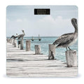 Pelican on Wood Bridge Scale for Body Weight Digital Bathroom Scale Precision Smart Weighing Scales with Clear LED Display Accurate High Precision Scales Weighing Machine