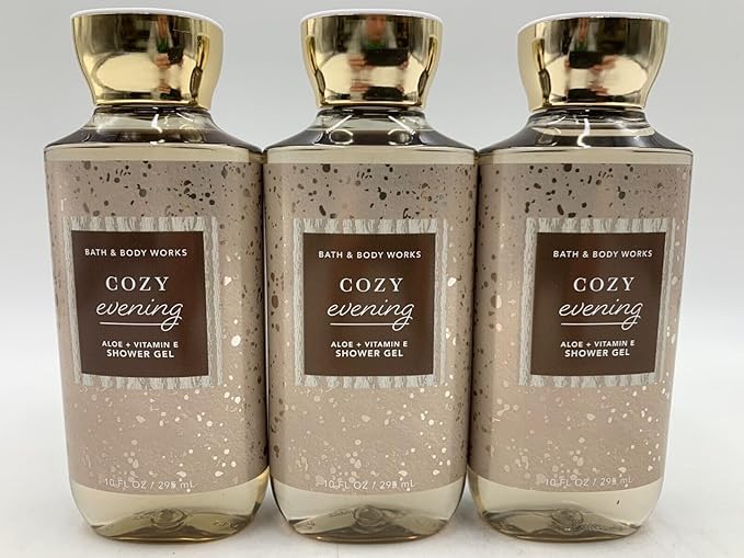 3 Cozy Evening Aloe &amp Vitamin E Shower Gel bath body 10 fl oz