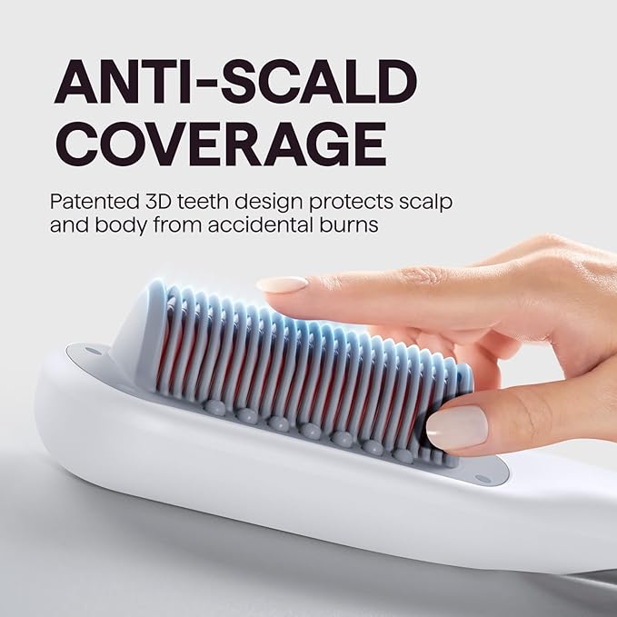 Wavytalk Pro Steam Hair Straightener Brush Steamline Pro 3 in 1 Straightening Brush Steam Reduces Damage Nourishes Hair and Expedites Straightening