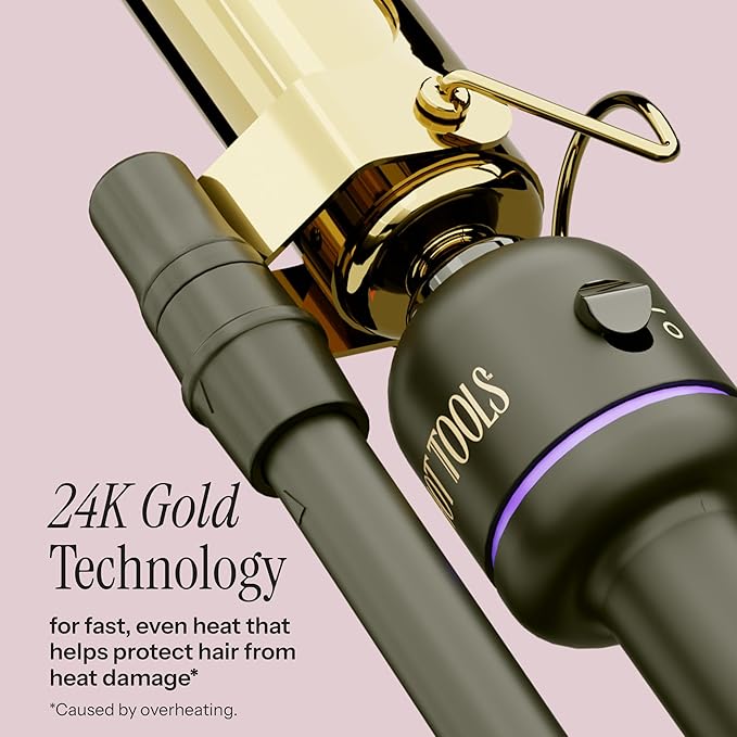 Hot Tools Pro Artist 24K Gold Marcel Iron | Long Lasting Curls Waves (3/4 in)
