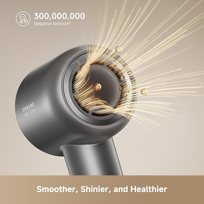 Dreame Glory Mix High-Speed Hair Dryer Dual Voltage 3 Magnetic Nozzles Perfume Infusion Customized Fragrant Drying NTC Control 300M Negative lons 110000RPM Motor 336g Lightweight Black