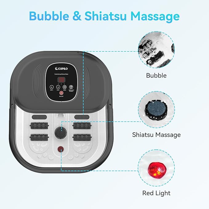 CuPilLo Foot Massager with Heat &amp Shiatsu Massager Mat Full Body