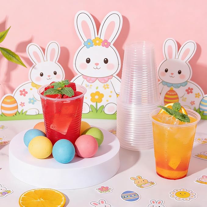 JOLLY CHEF 𝟔𝟎𝟎 𝐏𝐚𝐜𝐤 7 oz Clear Plastic Cups7 Ounce Disposable Cups for PicnicTravel HalloweenChristmas Party and Events