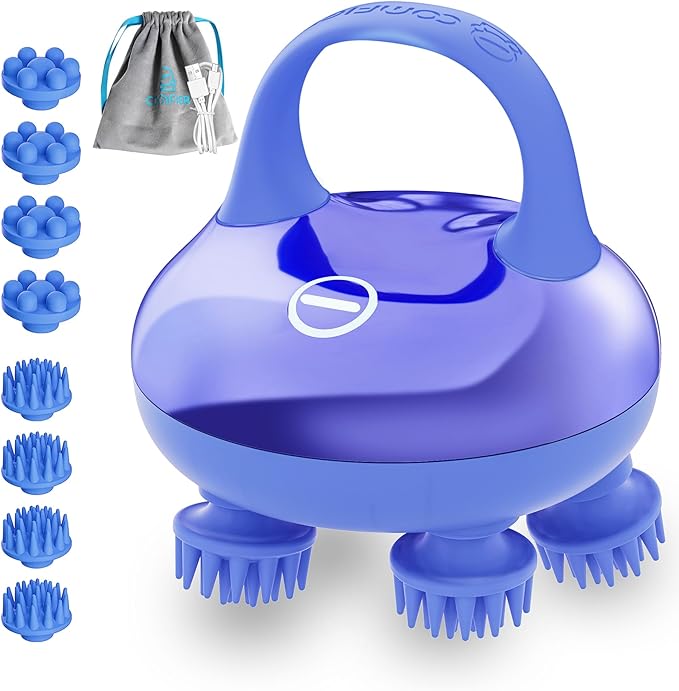 COMFIER Cordless Scalp Massager with 3 kneading Modes8 Claws Christmas Gift for WomenWaterproof Head Massage for Deep CleansingHead ScratcherBody MassagerCat Massage