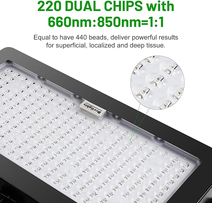 Red Light Lamp with Protective Glasses 100W Near Infrared Light 660nm 850nm High Power Panel 7 Time Settings 5 Brightness 3 Light Modes