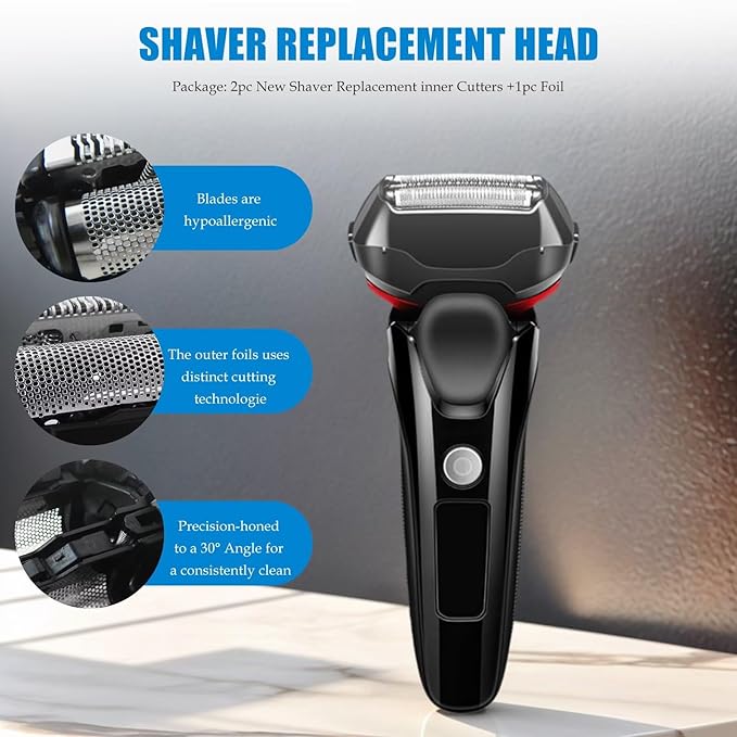 Upgraded Shaver Replacement Inner Cutter and Foil for Panasonic ES8103 ES8109 ES-GA2 ES-GA21S ES-LT41 ES-LT71 ES-SL41 ES-ST23 Replace WES9068PC WES9087PC
