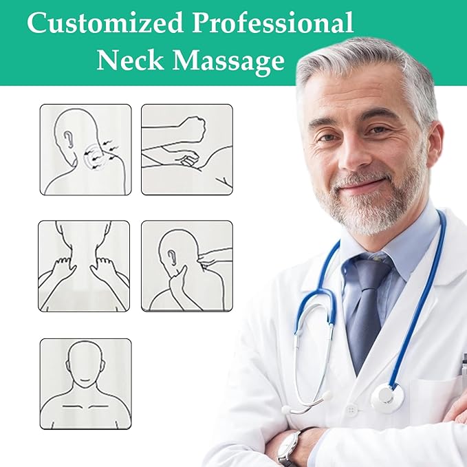 Vitality Magic Pro 2.0 Neck Massager - Upgraded Neck Massager【4 Heated Heads】【6 Massage Modes】【14 Adjustable Gears】 Ergonomic Design Portable Lightweight (1 PC)
